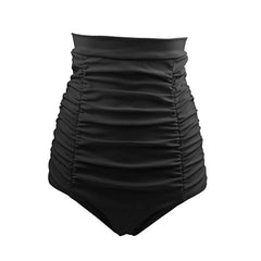 Summer Women Sexy Slim Fit Swim Bottom Shorts Ladies Fashion Solid Color Pleated Ruched Brazilian Bathing Shorts for Female