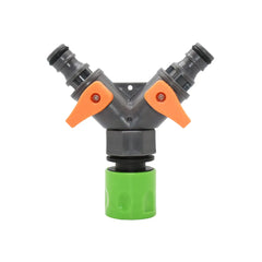 3/4" Thread Garden Tap Water Splitter 2-Way Garden Hose Valve Y Type Watering Adjustable Switch Controller