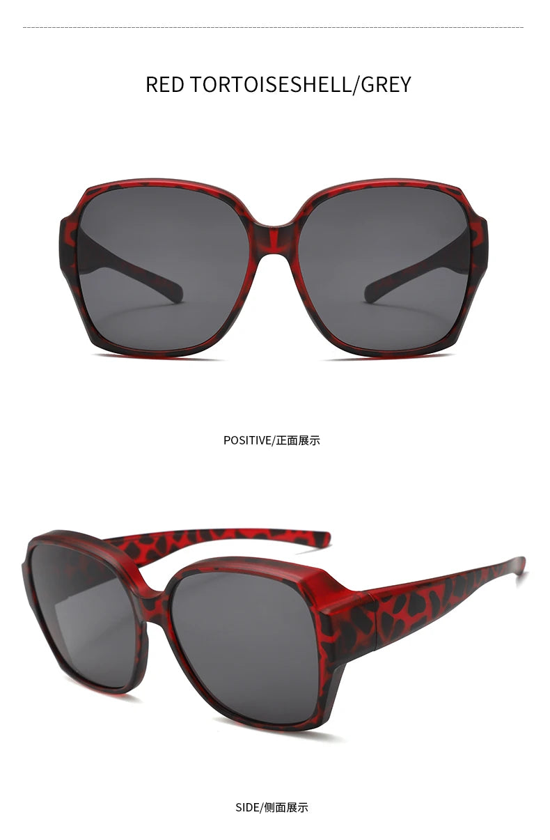 2025 TR90 Polarized Sunglasses Clip Men Women Myopia Set Sun Glasses UV400 Ultralight Outdoor Driving Fishing One Mirror Shade