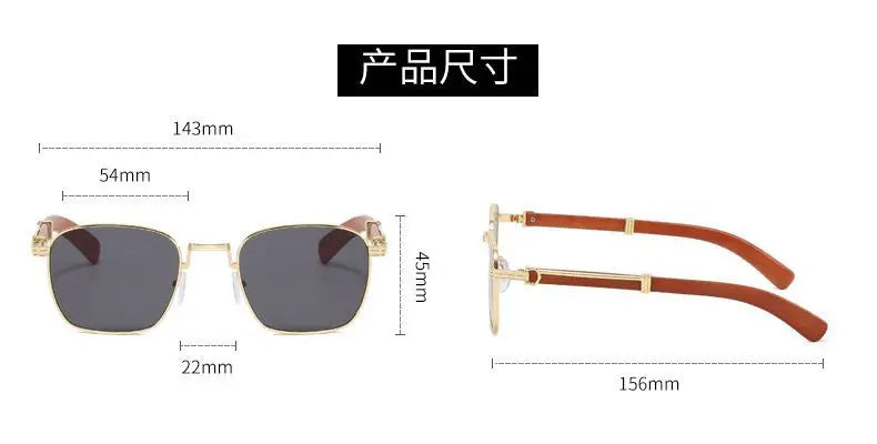 Luxury Brand Designer Sunglasses Women New Fashionable Square Retro Sun Glasses Large Frame Gradient Ladies Sunglass For men