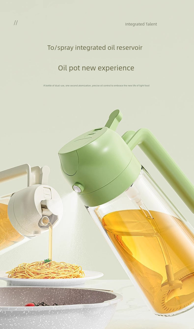 Fuel Injector For Home Food Grade Atomization Kitchen Non-Oil-Stick Dual-Use Two-in-One Oil Dispenser Glass Oil Tank
