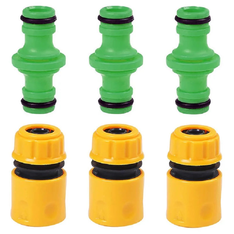 6Pcs  Garden Quick Hose Connector 1/2”End Double Male Hose Coupling Joint Adapter Extender Set For Hose Joint Irrigation System