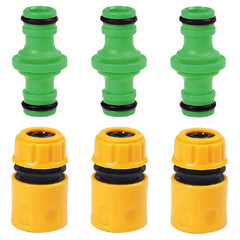 6Pcs  Garden Quick Hose Connector 1/2”End Double Male Hose Coupling Joint Adapter Extender Set For Hose Joint Irrigation System