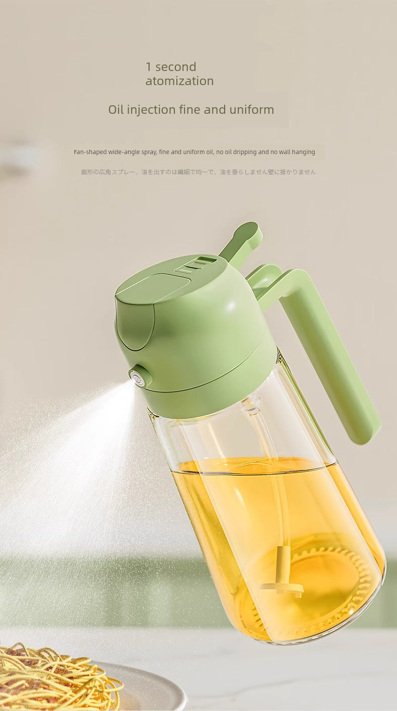 Fuel Injector For Home Food Grade Atomization Kitchen Non-Oil-Stick Dual-Use Two-in-One Oil Dispenser Glass Oil Tank