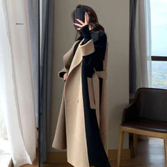 Women Winter Coat Chic Lapel Women Winter Overcoat Outwear Women Winter Overcoat  Elegant Soft Winter Overcoat for Shopping