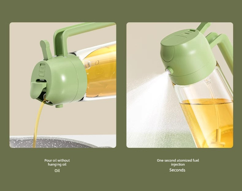 Fuel Injector For Home Food Grade Atomization Kitchen Non-Oil-Stick Dual-Use Two-in-One Oil Dispenser Glass Oil Tank