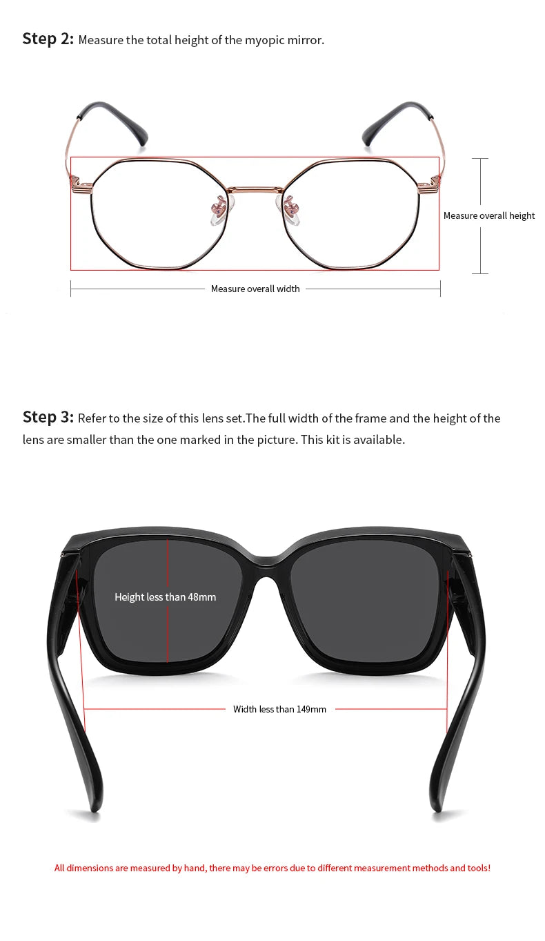 Women Polarized Sunglasses Men Myopia Set Sun Glasses UV400 Ultralight TR90 Eyeglasses Frame Beach Fishing Anti Glare Eyewear