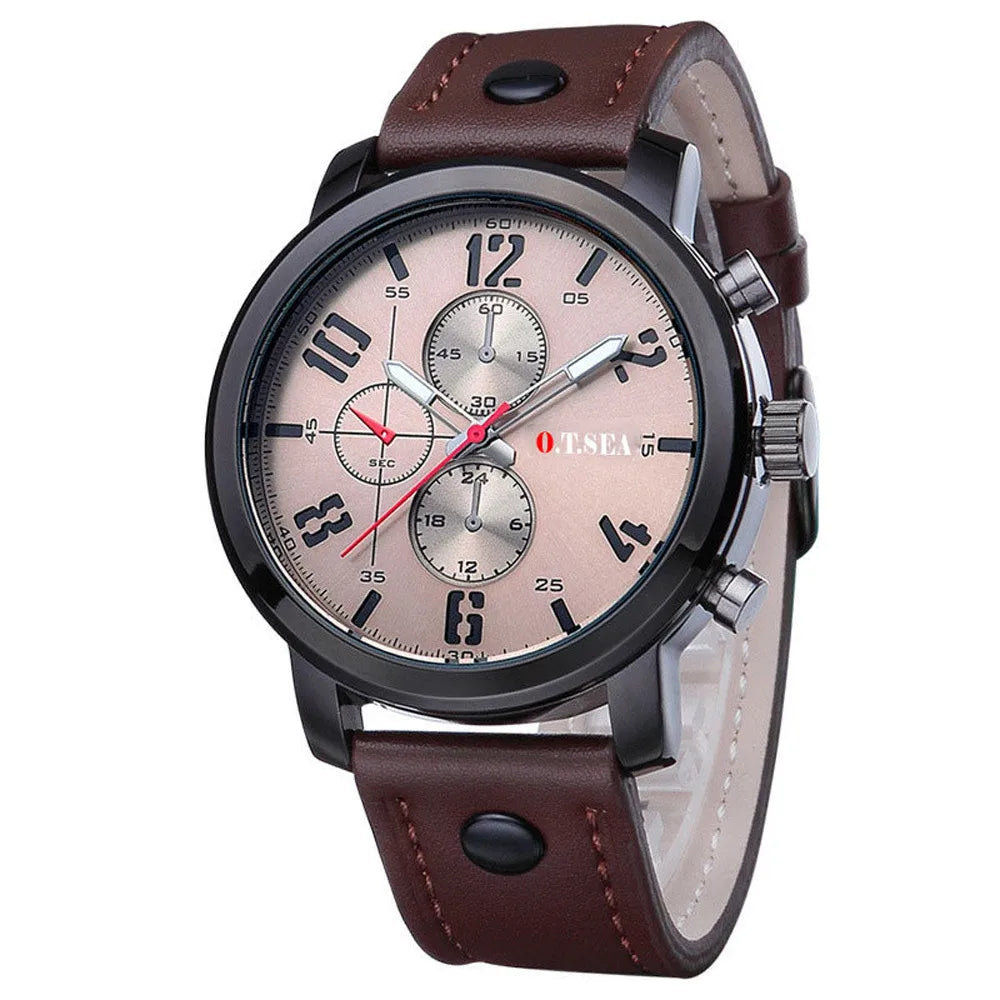 Led Watch Men'S Sports Quartz Watches Luxury Leather Wristwatches Fashion Digital Male Watches Stylish Business Mechanical Watch