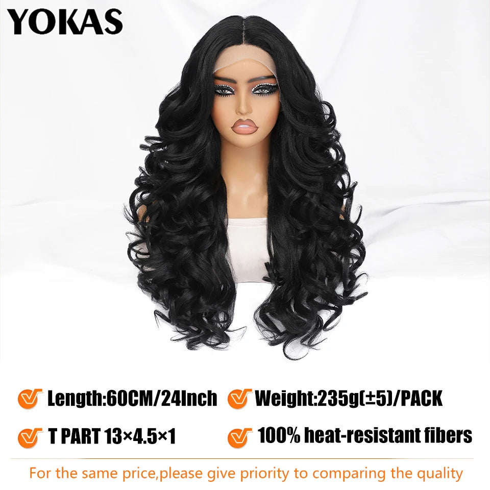 24 Inch Synthetic Lace Front Wigs For Black Women Curly Afro Lace Wigs for Afro Women Chocolate Brown Lace Front Wigs For Woman