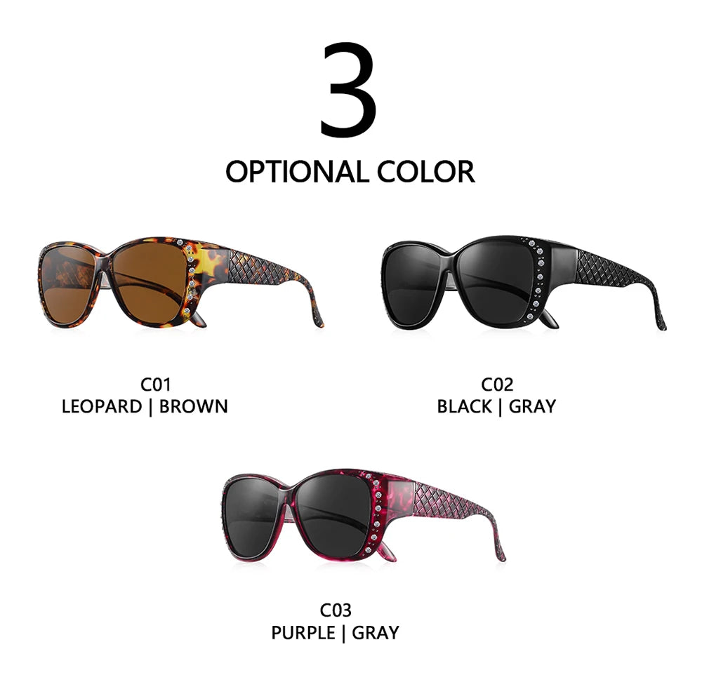 CRIXALIS Fit Over Cover Prescription Glasses Multifunction Sunglasses Women Oversized Driving Goggles Sun Glasses UV Protection
