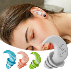 Sleeping Noise Reduction Silicone Earplugs Waterproof Swimming Ear Plugs Travel Reusable Protection Sound Blocking Ear Plugs