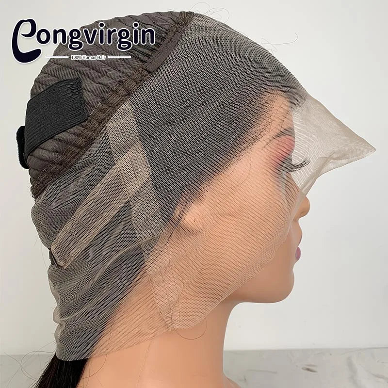 Dark Blue 360 Full Lace Wig Human Hair Pre Plucked Body Wave Lace Front Wigs Hd Transparent Lace Frontal Wig For Women On Sale