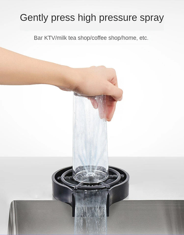 Ins Rinser Automatic Glass Cup Washer High Pressure Bar Kitchen Beer Milk Tea Cup Cleaner Sink Accessories