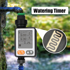 Automatic Manual Mode Irrigation Controller Rain Sensor Garden Watering Timer Multiple Program Large Screen Battery Operated