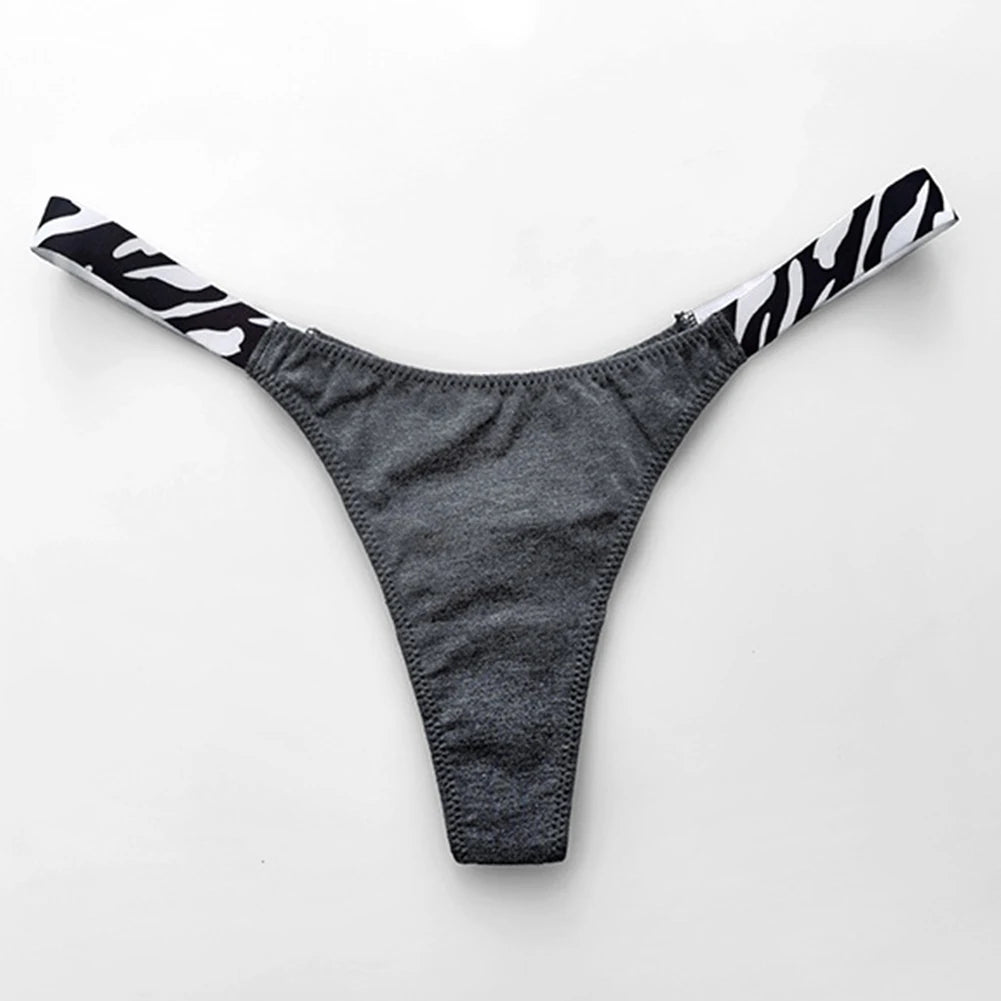 Women Sexy Thongs High Cut T-back G-string Low Rise Bikini Lingerie Breath Elasticity Bottom Underwear Seduction Erotic Panties