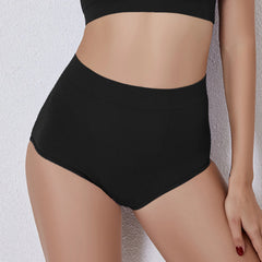 Ribbed Women Panties High Waist Highly Elastic Cotton Solid Underwear Comfortable Skin-Friendly Female Briefs Ropa De Mujer