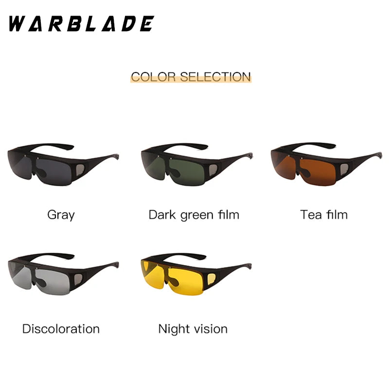 WarBLade - Gafas de sol fotocromáticas polarizadas para hombre y mujer, con protección lateral, abatibles hacia arriba, para conducir, con visión nocturna, UV400