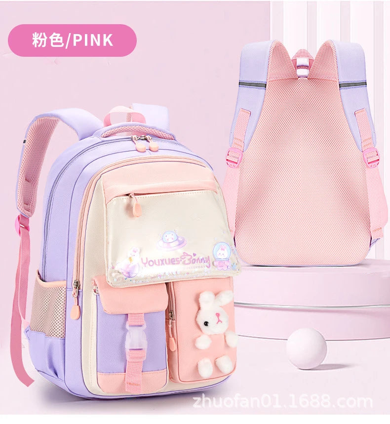 New Children Shoulder Bag Primary School Students Schoolbag Cartoon Lightweight Girls Junior High School Students Kids Backpacks