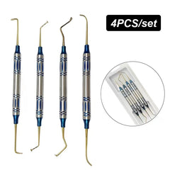 Juego de 4 herramientas para elevación de senos maxilares, instrumentos quirúrgicos para implantes dentales, herramientas para cirugía oral para dentistas