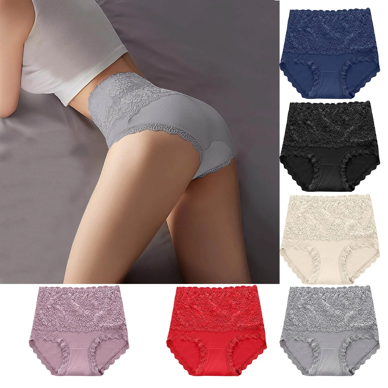 Triangle Underpants Seamless Ladies Briefs Plus Size High Waist Briefs Soft Full Cover Breathable Girlfriend Knickers Comfort