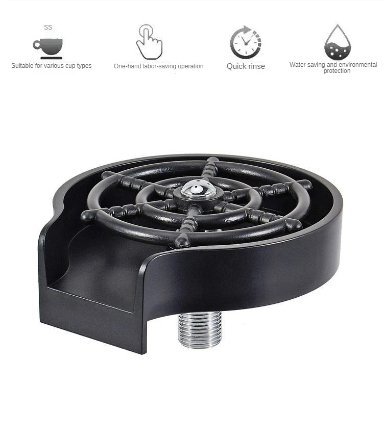 Ins Rinser Automatic Glass Cup Washer High Pressure Bar Kitchen Beer Milk Tea Cup Cleaner Sink Accessories