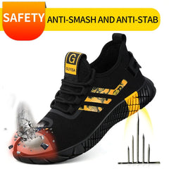 Men Safety Shoes Steel Toe Work Boots For Man Puncture-Proof Working Sneaker Men's Work Safety Boots Breathable Protective Shoes