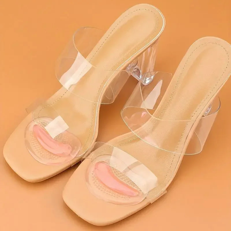 1Pair NEW Forefoot Pads for Sandals High Heels Silicone GEL Invisible Half Size Pads Non-slip Stickers Thickened Self-adhesive