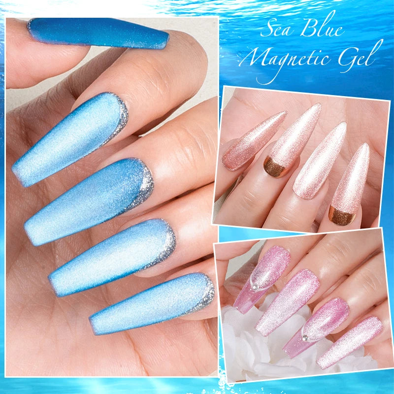 MTSSII Cat Magnetic Nail Gel Polish Set With Magnetic Stick Reflective Glitter Magnetic Gel Kit Soak Off Nail Art Varnishes