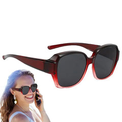 Polarized Cover Over Overlay Prescription Glasses Fit-Over Sunglasses Myopia Man Women Car Driver Large Transfer Eyewear