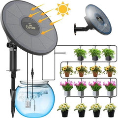 Solar Drip Irrigation System Automatic Watering System with 2200mAh Battery and 6 Timer Modes for Potted Plants Drip