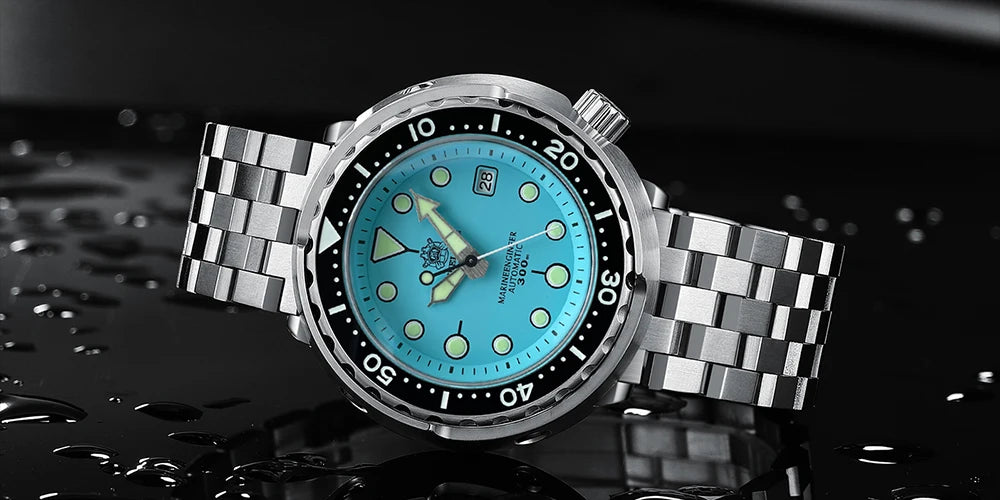 2023 New SD1975 STEELDIVE Tuna Classic Watch For Men Super Luminous Ceramic Bezel 300M Waterproof 316L Case NH35 Dive Wristwatch