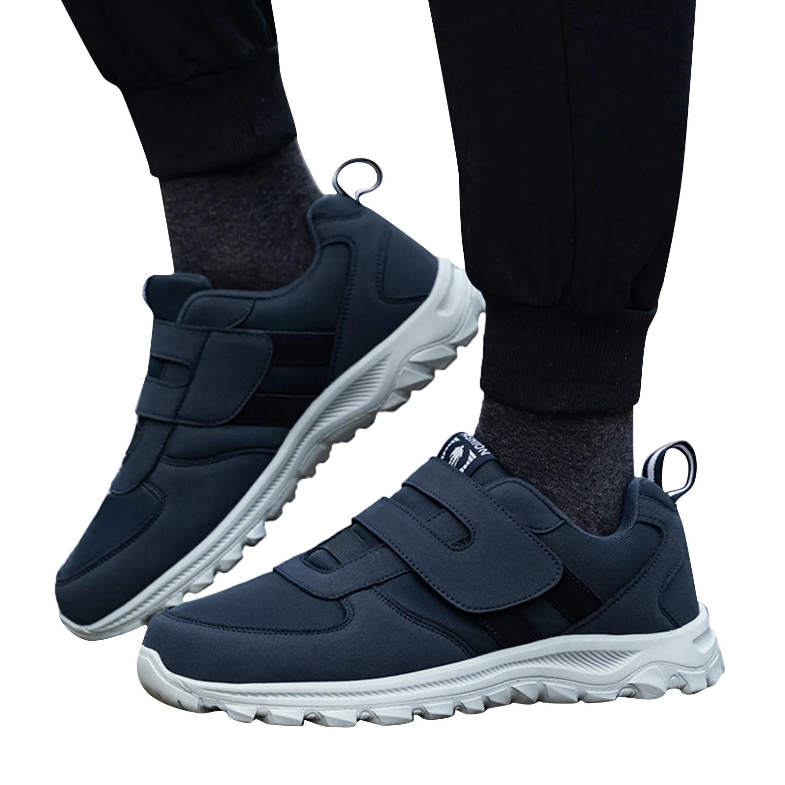 Women Men Shoes Sneakers Middle Aged Elderly Light Non Slip Hook Loop Walking Sport Shoes Thick Sole Platform Mens Sneakers