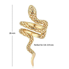 GUFTM Vintage Lines Snake Ear Cuffs Without Piercing Ear Clip Earrings Non-Piercing Fake Cartilage Earrings for Women Jewelry