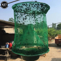 Reusable Hanging Fly Cage Green Fly Catcher Killer Cage Net Practical Pest Catch For Indoor or Outdoor Family Farms Restaurants