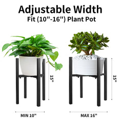 Adjustable Iron Plant Stand Extension Flower Pot Rack Practical Indoor Outdoor Shelf Heavy Duty Modern Balcony Home Garden Decor