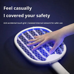 Mosquito Killer Lamp USB Rechargeable Electric Foldable Mosquito Killer Racket Fly Swatter Repellent Lamp Zapper Insects Racket