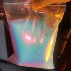 Pigmento en polvo camaleón arcoíris iridiscente súper cromado a granel, pigmento en polvo de espejo para uñas Opal aurora
