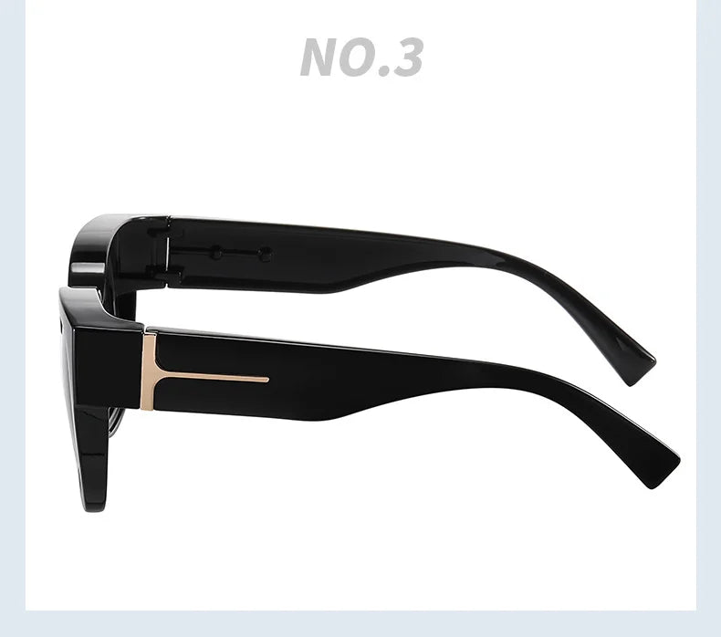 Ralferty Oversize Sunglasses Overlay Polarized UV400 Anti UVA UVB TR90 Light Weight Can Cover On Glasses Driver Shades Women