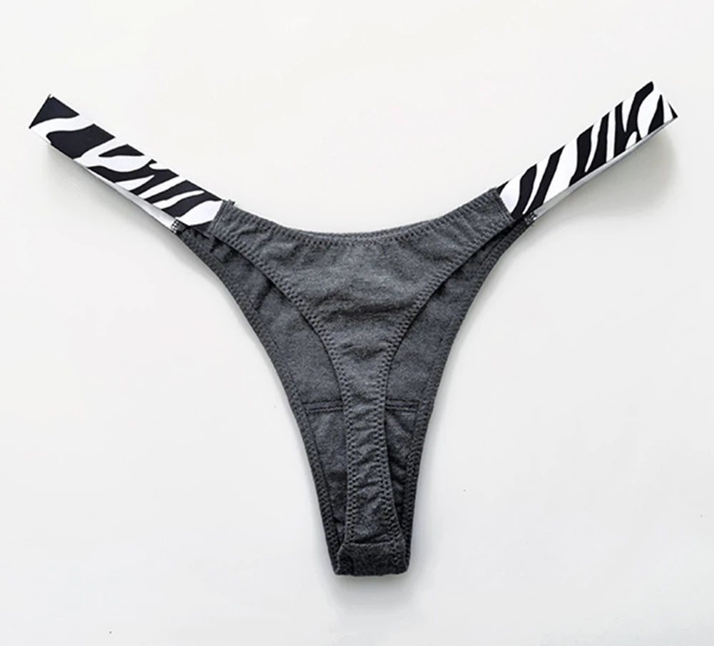 Women Sexy Thongs High Cut T-back G-string Low Rise Bikini Lingerie Breath Elasticity Bottom Underwear Seduction Erotic Panties