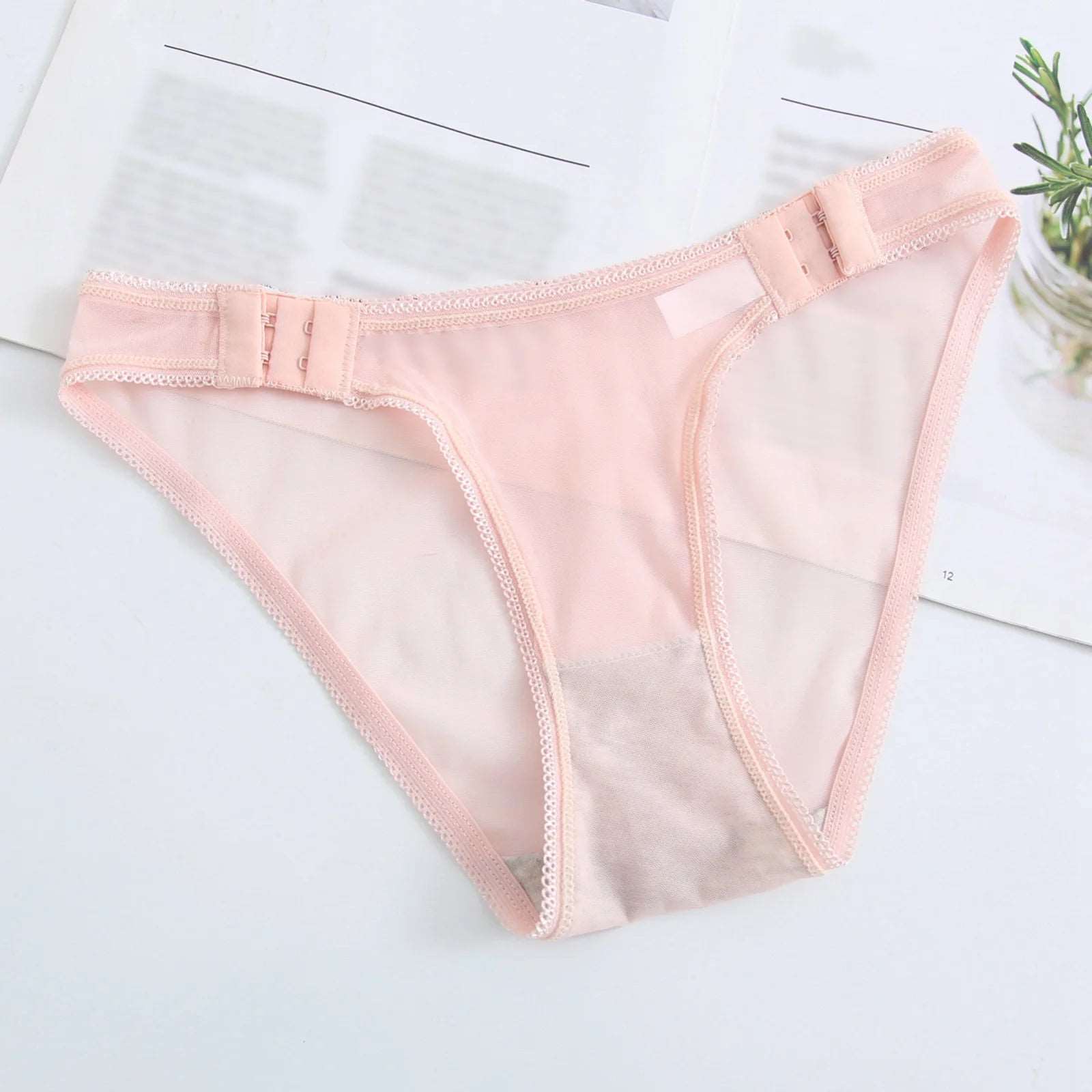 Low Waist Panties For Womens Bikini Custom New Fashion Solid Adjusted Button Simple Style Thongs Sexy Lingerie For Fine Women