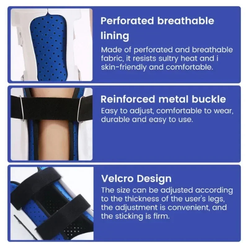 Adjustable Knee Ankle Foot Orthosis Support Lower Limbs Brace Fracture Protector Leg Joint Support Ligament Rehabilitation Care