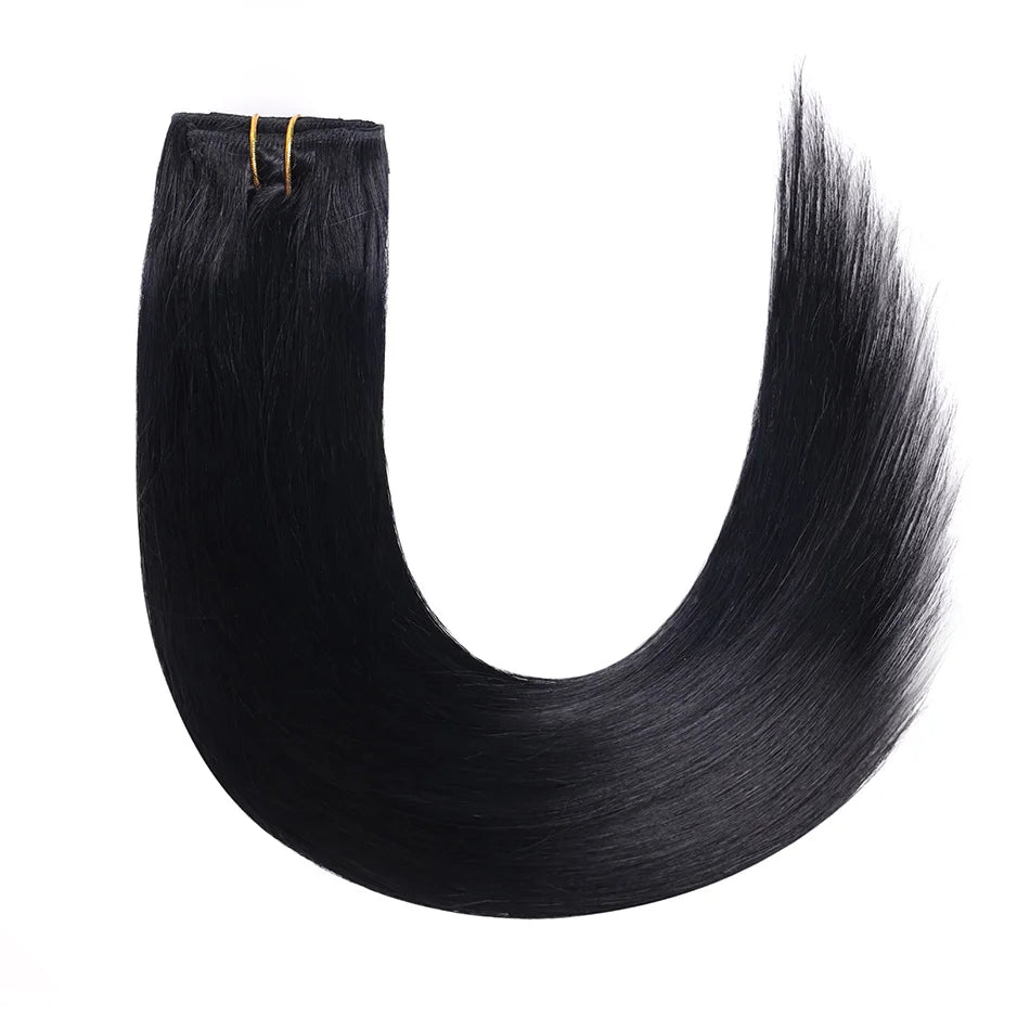 BHF Clip in Hair Extensions Human Hair Straight Hairpiece Natural Hair Extensions Full Head Clip In Natural Hair Clip