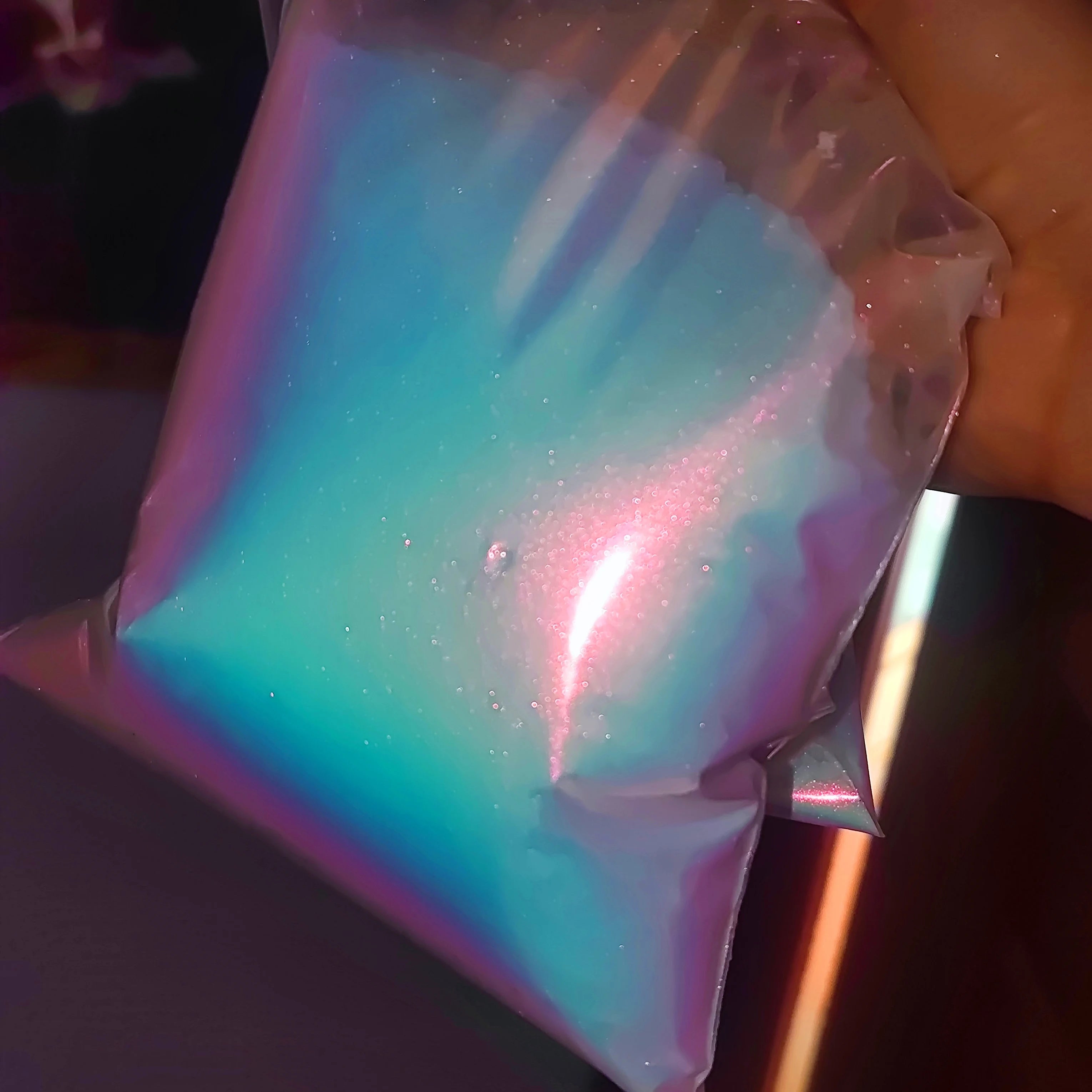 Pigmento en polvo camaleón arcoíris iridiscente súper cromado a granel, pigmento en polvo de espejo para uñas Opal aurora