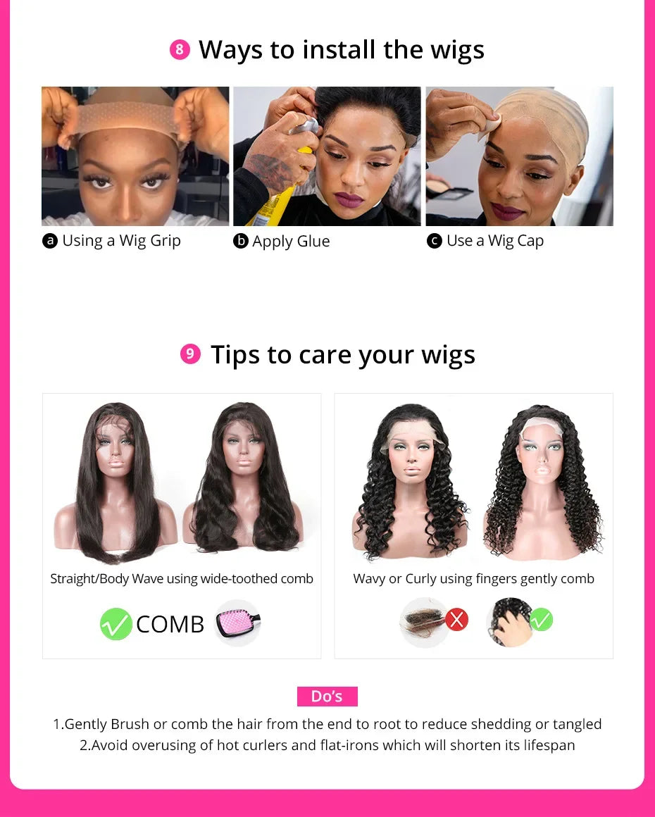 30 inches Body Wave Human Hair Wigs With Bangs Short Bob Wig 180% Density Brazilian Fringe Remy Full Machine Made Wig For Women