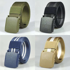 3.8X120cm UNISEX Automatic Buckle Nylon Army Tactical Mens Belt Military Waist Canvas Belts Outdoor Strap Military Belt for Men