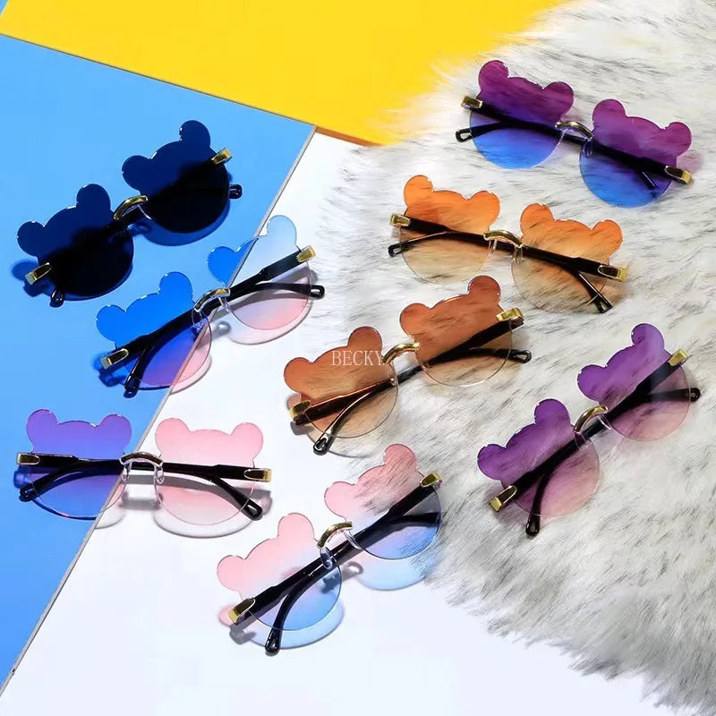 Kinderbrille, Sonnenbrille, UV-beständig, modisch und süß für Jungen und Mädchen, Sonnenbrille mit Baby-Bärenohren, Foto-Design