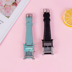 Analog Quartz Watch Casual Watch Ladies Strap Leather Women'S Watch Small Watch Women Elegant Classic Square Watch Reloj Mujer