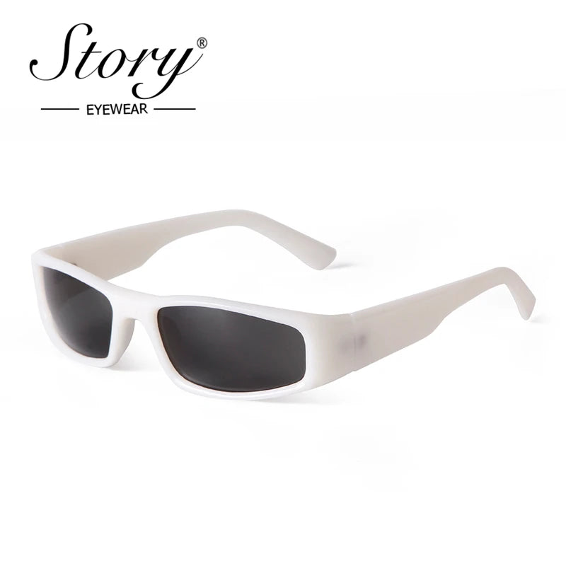 STORY Fashion Y2K Narrow Rectangle Sports Sunglasses for Women Men 2024 Brand Designer Sun Glasses Cycling Shades Male S77361H