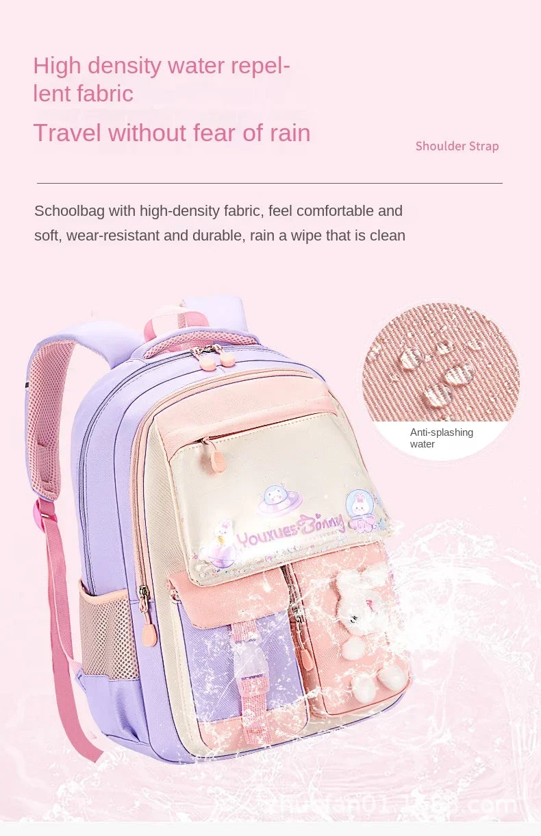New Children Shoulder Bag Primary School Students Schoolbag Cartoon Lightweight Girls Junior High School Students Kids Backpacks