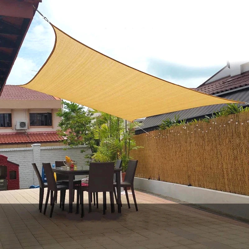 Beige Sunshade Net Anti-UV Shading Cloth Garden Plants Plant Greenhouse Cover Mesh Balcony Patio Outdoor Swimming Pool Awning